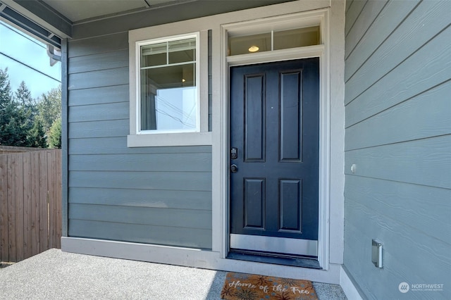 view of entrance to property