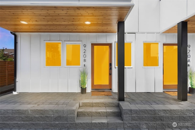 view of doorway to property