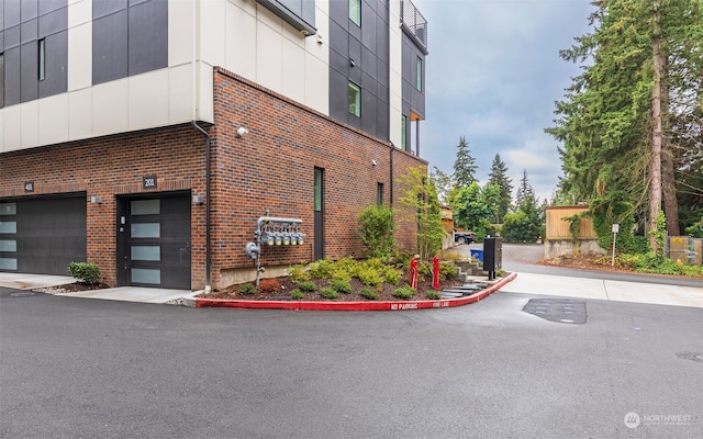 view of property with a garage