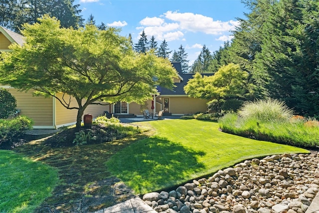 view of yard with a patio area