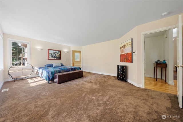 view of carpeted bedroom