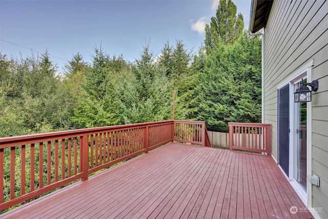 view of wooden deck