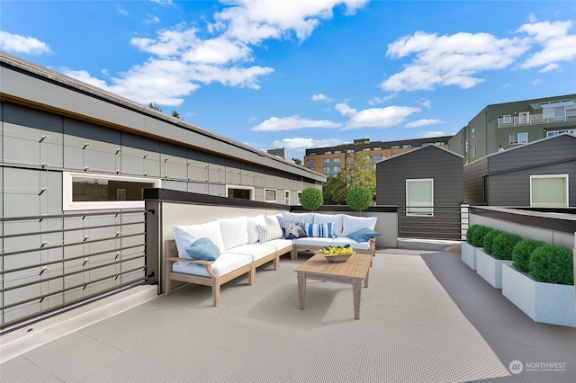 view of patio / terrace with an outdoor living space