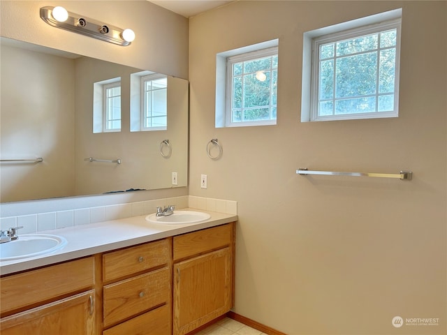 bathroom featuring vanity