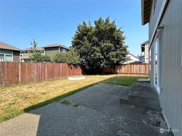 view of yard with a patio