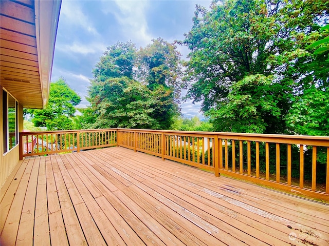 view of wooden deck