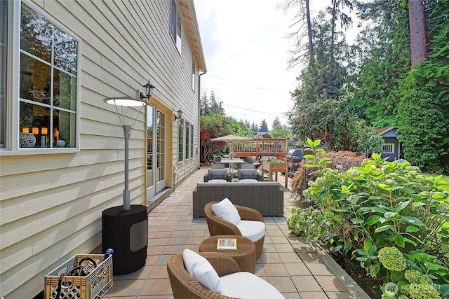 view of patio / terrace with outdoor lounge area