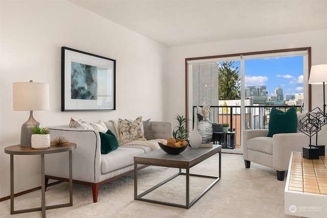 view of carpeted living room