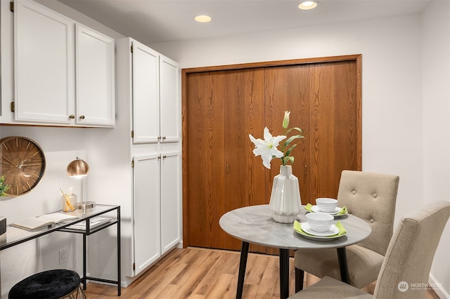 dining room featuring light wood-type flooring