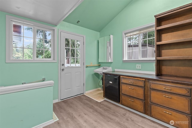 washroom featuring light hardwood / wood-style flooring and plenty of natural light