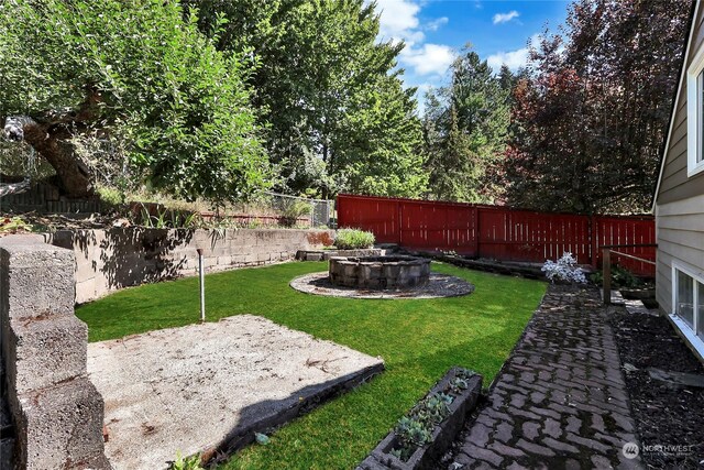 view of yard featuring a patio area