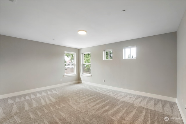 carpeted spare room featuring a healthy amount of sunlight