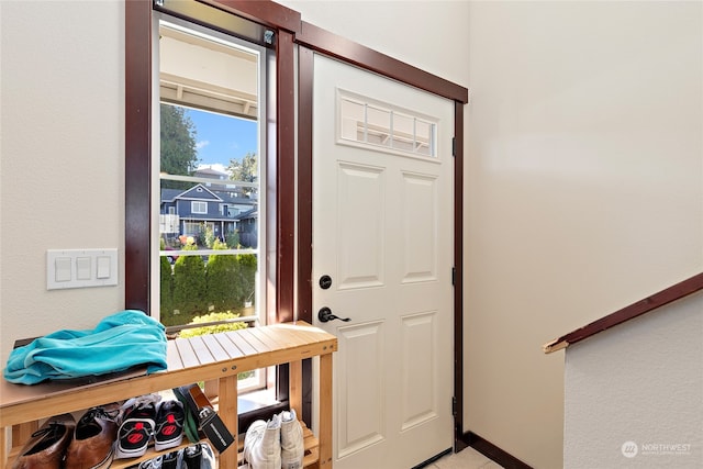 foyer entrance featuring a healthy amount of sunlight