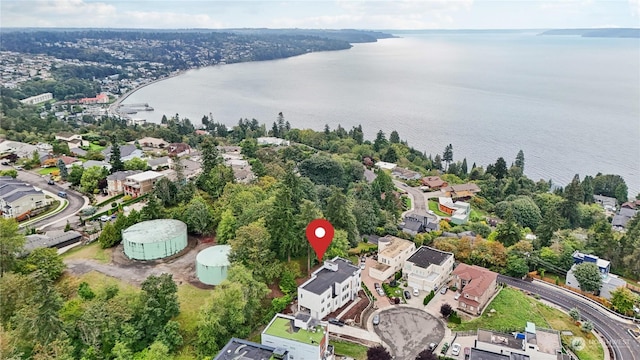 1217 S 273rd Pl, Des Moines, WA 98198 - aerial perspective of suburban area featuring a large body of water