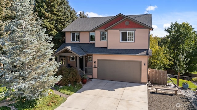 view of front of home featuring a garage