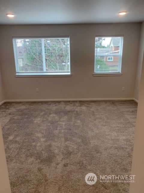 view of carpeted empty room