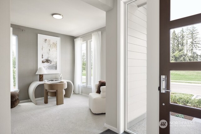 16331 25th St E, Lake Tapps, WA 98391 - carpeted foyer entrance with baseboards