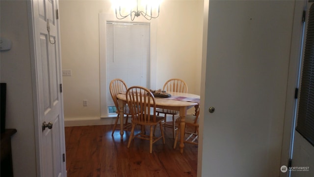 dining area featuring wood-type flooring