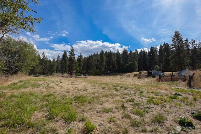 view of landscape featuring a rural view