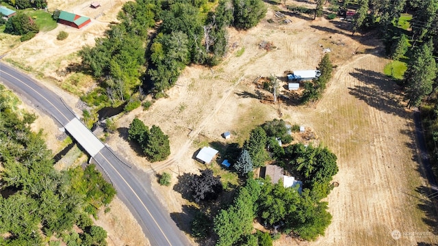 drone / aerial view with a rural view