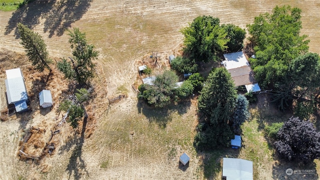 aerial view with a rural view