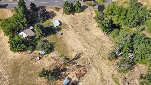 aerial view with a rural view