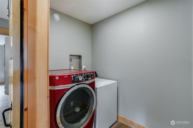 laundry room with washer and dryer