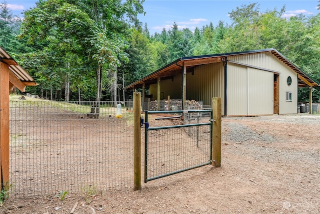 view of horse barn