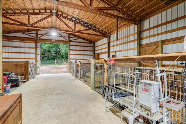 view of horse barn