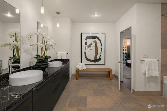 bathroom with vanity