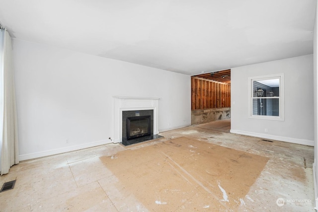 view of unfurnished living room