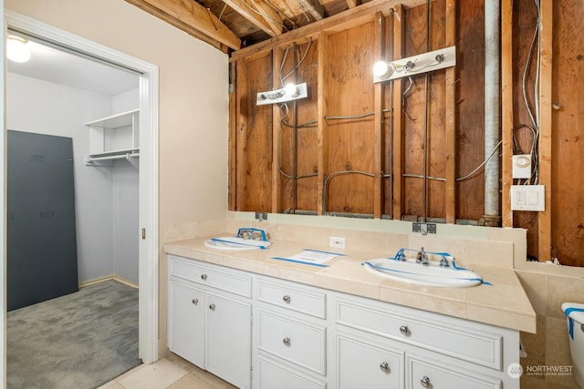 bathroom featuring vanity and tile patterned floors