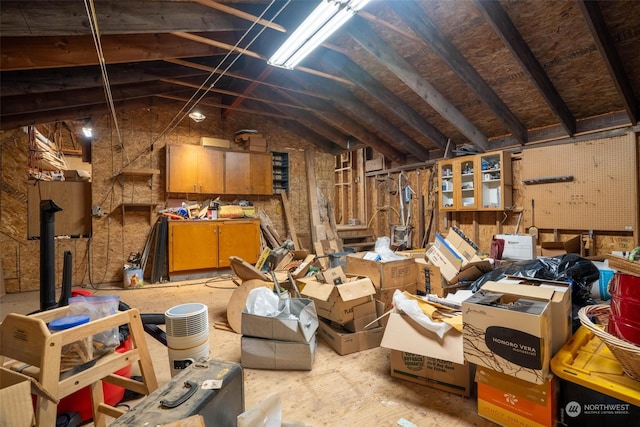 interior space with vaulted ceiling