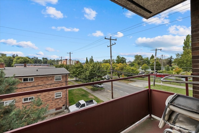 view of balcony