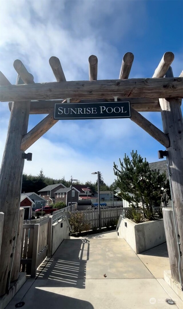 267 Compass St, Pacific Beach, WA 98571 - view of patio featuring a residential view and fence