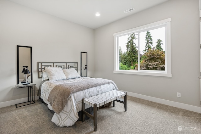 view of carpeted bedroom