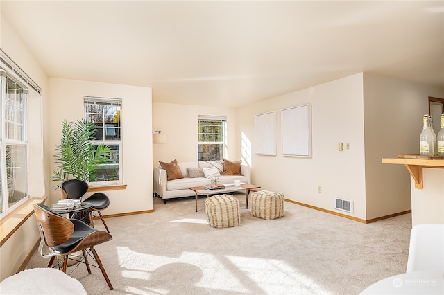 view of carpeted living room