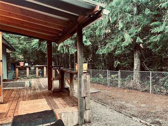 view of patio / terrace with a deck