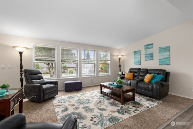 view of carpeted living room