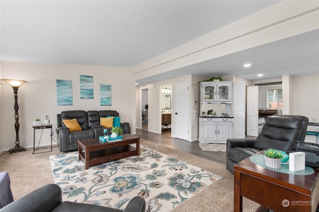 view of carpeted living room