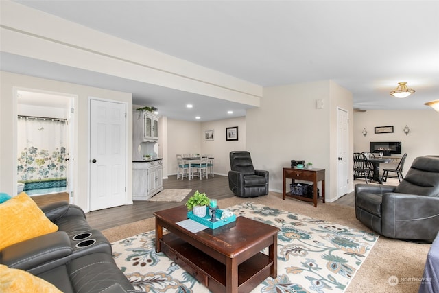 view of carpeted living room