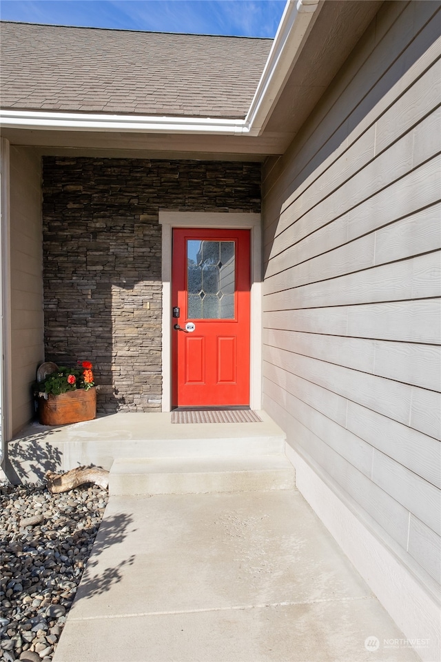 view of doorway to property