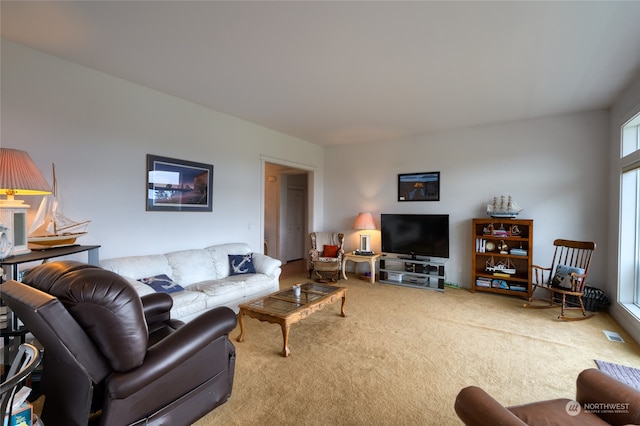 view of carpeted living room