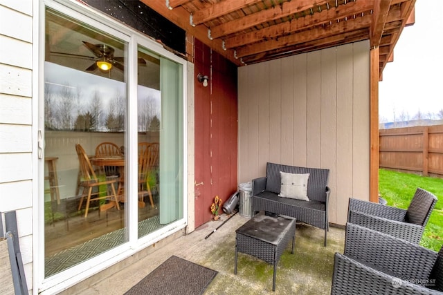 view of patio / terrace with outdoor lounge area