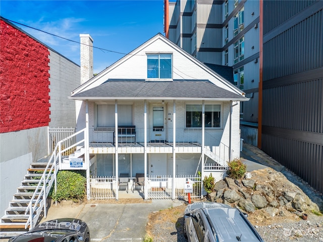 exterior space featuring covered porch