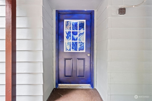 view of doorway to property