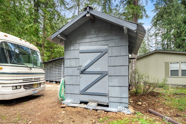 view of outbuilding