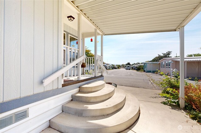 view of patio with a porch