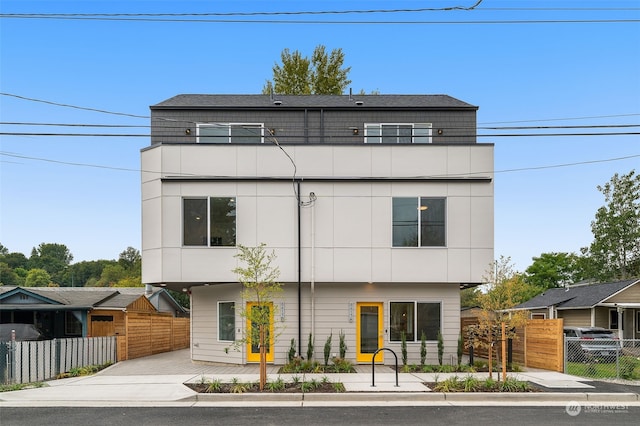 contemporary home featuring a balcony