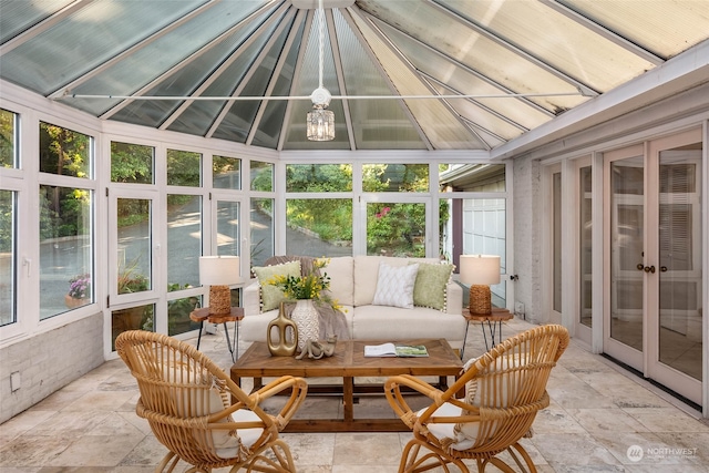 sunroom / solarium with plenty of natural light